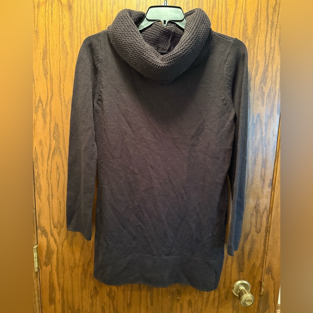 Women's Black Cowl Neck Sweater Dress